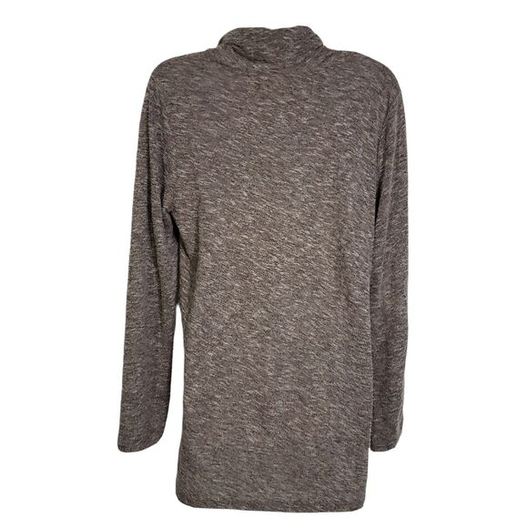 Chicos Womens Sweater Size 0 Small Cowl Neck Pullover Lightweight Marled Green - Picture 2 of 10